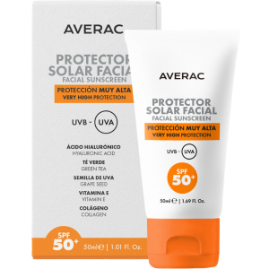 Солнцезащитный крем для лица Аverac Solar Facial Sunscreem SPF 50+ 50 мл (8437018454051) лучшая модель в Полтаве