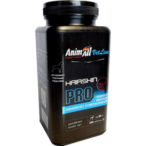 Витаминная добавка AnimAll VetLine Hair Skin PRO для крупных пород собак 2 г х 250 т. (4820150205423) в Полтаве