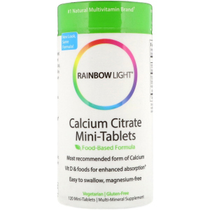 Вітаміни Rainbow Light цитрат кальцію Calcium Citrate Mini-Tablets 120 міні таблетки (21888202119) ТОП в Полтаві