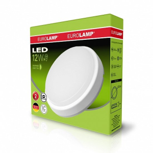 Світлодіодний світильник круглий ЖКГ EUROLAMP LED 12W 5500K (LED-NLR-12/55(F)) ТОП в Полтаві