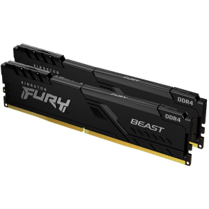 Оперативна пам'ять Kingston Fury DDR4-2666 16384MB PC4-21300 (Kit of 2x8192) Beast Black (KF426C16BBK2/16) в Полтаві