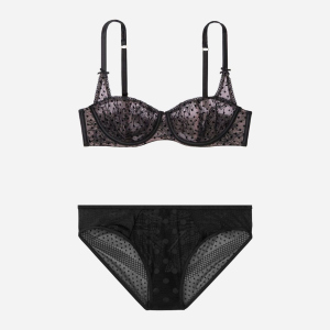 Комплект Victoria's Secret 600795603 36DD-L Черный (1159750584)