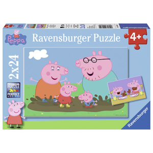 Пазл Ravensburger Свинка Пеппа Веселощі 24 елементи х 2 шт (4005556090822) краща модель в Полтаві