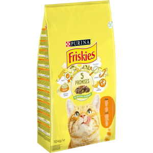 хороша модель Сухий корм для кішок Purina Friskies Adult з куркою та овочами 10 кг (5997204505101)