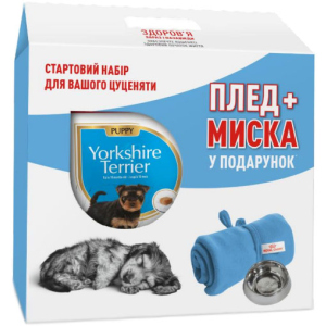 Сухий повнораційний корм Royal Canin Yorkshire Terrier Puppy для цуценят породи йоркширський тер'єр від 2 до 10 місяців 1.5 кг + плед та миска в подарунок (11_11106) в Полтаві