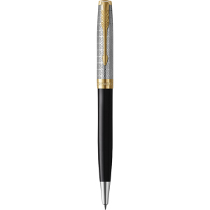 Ручка шариковая Parker Sonnet 17 Metal & Black Lacquer (68 132) ТОП в Полтаве