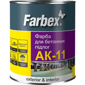 Фарба для бетонної підлоги АК-11 Farbex 2.8 кг Світло-сіра (4823083309527) в Полтаві