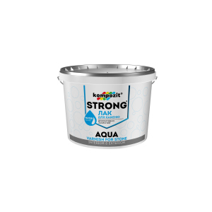 Лак для каменю STRONG AQUA Kompozit 10 л (4820085745131) ТОП в Полтаві