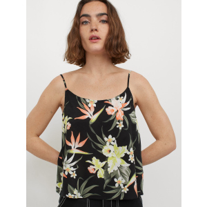 Майка H&M 1605-8605251 36 Чорна в квіти (hm05727987582) краща модель в Полтаві