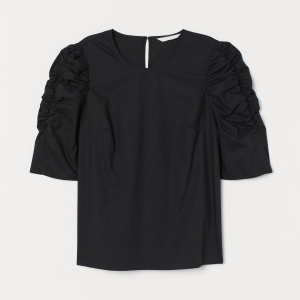 Блузка H&M 1512-8406041 36 Чорна (hm02374203054) рейтинг