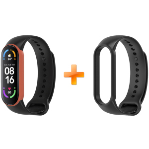 Xiaomi Mi Band 6 MiJobs двоколірний чорний/помаранчевий (MJ6-DSS005BO) ТОП в Полтаві