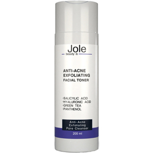 Тонер для обличчя Jole Anti Acne Exfoliating Toner Антиакне з саліциловою кислотою 2% 200 мл (4820243881183) краща модель в Полтаві