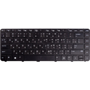 Клавиатура для ноутбука PowerPlant HP Probook 430 G3, 440 G3 Черная, Черная фрейм (KB310751) лучшая модель в Полтаве