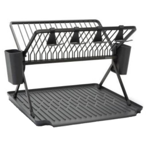 Сушилка для посуды Brabantia Foldable Dish Rack Large Темно-серая (139482) лучшая модель в Полтаве