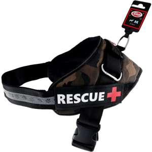 Шлей посилений Pet Nova Rescue+ M 55-65 см Камуфляжний (HA-RESCUE-CAMUFLAGE-M) (5903031442342) краща модель в Полтаві