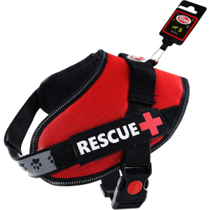 Шлея усиленная Pet Nova Rescue+ S 45-55 см Красная (HA-RESCUE-RE-S) (5903031442212) ТОП в Полтаве