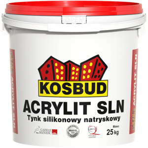 Штукатурка силиконовая машинного нанесения, KOSBUD ACRYLIT-SLN, барашек, база, ведро 25 кг в Полтаве