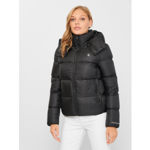 Пуховик Calvin Klein Jeans Shiny Down Short Puffer Jacket J20J217280-BEH XS Black (8719854547815) лучшая модель в Полтаве