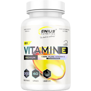 Вітаміни Genius Nutrition Vitamin E 60 капсул (7359536295897) в Полтаві