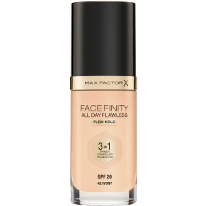 хороша модель Тональна основа Max Factor Facefinity All Day Flawless 3 в 1 №42 Ivory 30 мл (3614227923300)