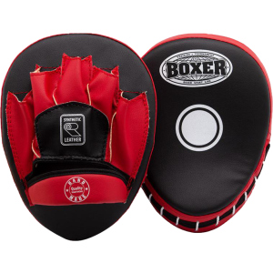 Лапи боксерські гнуті Boxer Чорно-червоні (2011-01R) в Полтаві