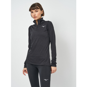 Спортивная кофта Mizuno Impulse Core LS HZ J2GA171609 S Черная (5059431209723) лучшая модель в Полтаве