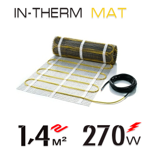 Нагревательный мат In-Therm 200 Вт - 1,4 кв.м в Полтаве