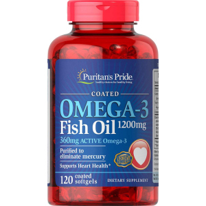 Натуральна добавка Puritan's Pride Omega-3 Fish Oil 1200 мг 100 капсул (025077133260) краща модель в Полтаві