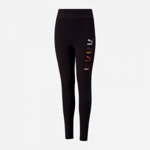 Спортивные леггинсы детские Puma Classics Graphics Leggings 58929101 116 см Black (4063699366389) лучшая модель в Полтаве