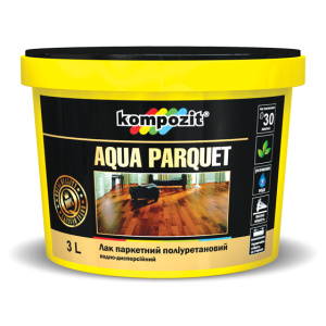 Лак паркетний поліуретановий Kompozit AQUA PARQUET Шовковисто-матовий 1 л ТОП в Полтаві