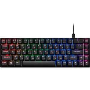 Клавіатура провідна 2E Gaming KG370 RGB 68key Gateron Blue USB Black (2E-KG370UBK-BL) ТОП в Полтаві