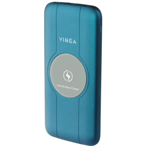 УМБ Vinga Wireless QC3.0 PD Soft Touch 10000 mAh Blue (BTPB3510WLROBL) ТОП в Полтаві