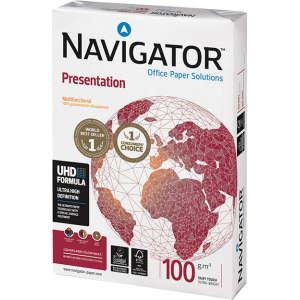 Папір офісний Navigator Presentation A4 100 г/м2 клас A 500 листів Білий (5602024530232) краща модель в Полтаві