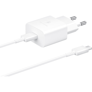 купити Зарядний пристрій Samsung 15W Power Adapter Type-C Cable White (EP-T1510XWEGRU)