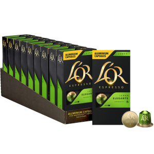 Набор кофе в капсулах L’OR Lungo Elegante 10 упаковок x 10 шт (100 капсул) совместимы с Nespresso 100% Арабика (8711000360712) рейтинг