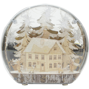 хороша модель Декоративний світильник Christmas Decoration Будинок у лісі 25x6x22 см (CAA130441_будинок у лісі)