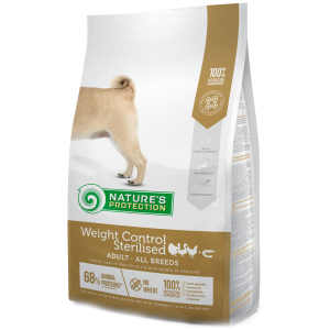 Сухой корм для стерилизованных собак Nature's Protection Weight Control Sterilised Adult all breeds 4 кг (NPS45660) (4771317456601) лучшая модель в Полтаве