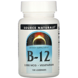 Витамины Source Naturals В-12 2000 мкг 100 таблеток для рассасывания (21078004189) в Полтаве