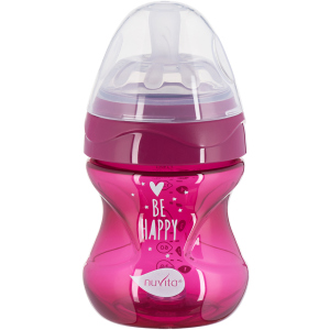Детская Антиколиковая бутылочка для кормления Nuvita Mimic Cool 150 мл Пурпурная (NV6012PURPLE)
