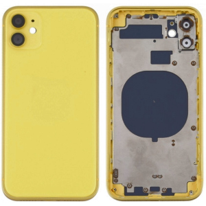 хороша модель Кришка ззаду iPhone 11 з рамкою Yellow Copy