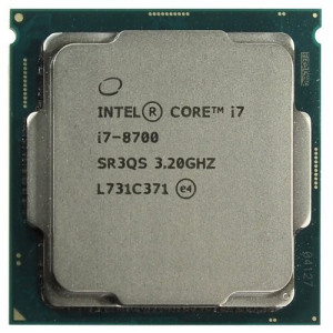 Процессор Intel Core i7-8700 3.20GHz/12MB/8GT/s (SR3QS) s1151, tray