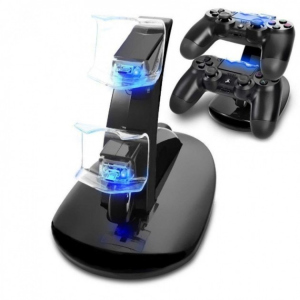 Двойная зарядная станция Dual USB Charging Stand для геймпадов PlayStation (PS4 / PS4 Slim / PS4 Pro) Dualshock 4 Черный Без Бренда лучшая модель в Полтаве