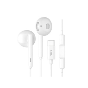 Наушники Hoco L10 Acoustic Type-C wired earphones with mic White ТОП в Полтаве