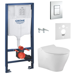 Инсталляция GROHE Rapid SL 38772001 + унитаз VOLLE Iberia Rimless 13-21-124 с сиденьем Slim Soft Close