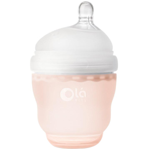 Дитяча силіконова антиколікова пляшечка Olababy GentleBottle Coral Помаранчевий 120 мл (80430) краща модель в Полтаві