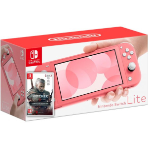 Nintendo Switch Lite Coral + Гра The Witcher 3: Wild Hunt Complete Edition (російська версія)