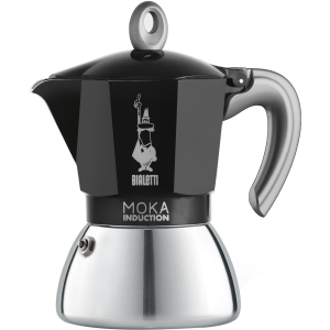 Гейзерна кавоварка Bialetti New Moka Induction на 6 чашки Чорна (0006936) краща модель в Полтаві