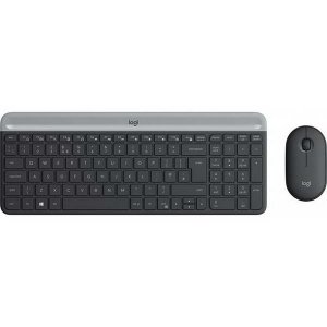 Комплект (клавіатура, миша) Logitech MK470 Wireless Slim Graphite (920-009206) краща модель в Полтаві