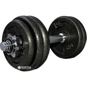 Гантелі набірні LiveUp Dumbell Set 1 шт. Black (LS2311-15) ТОП в Полтаві