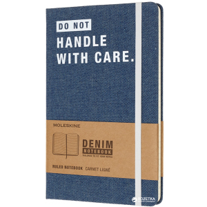 Нотатник Moleskine Denim 13 х 21 см 240 сторінок у лінійку Handle With Care (8058341710746) ТОП в Полтаві